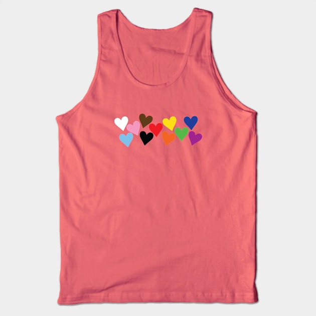 Hearts Progress Pride Tank Top by DADDY DD